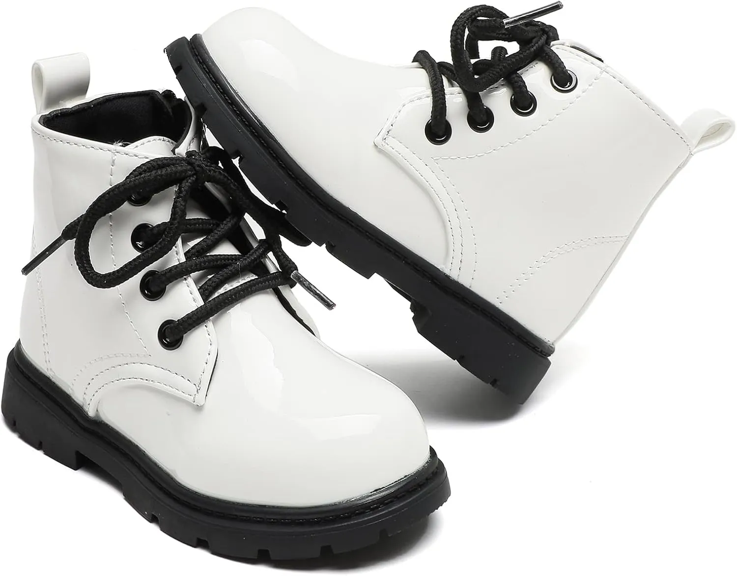 Komfyea Boys And Girls Lace Up Zipper Outdoor Ankle Boots(Toddler/Little Kids)