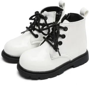 Komfyea Boys And Girls Lace Up Zipper Outdoor Ankle Boots(Toddler/Little Kids)