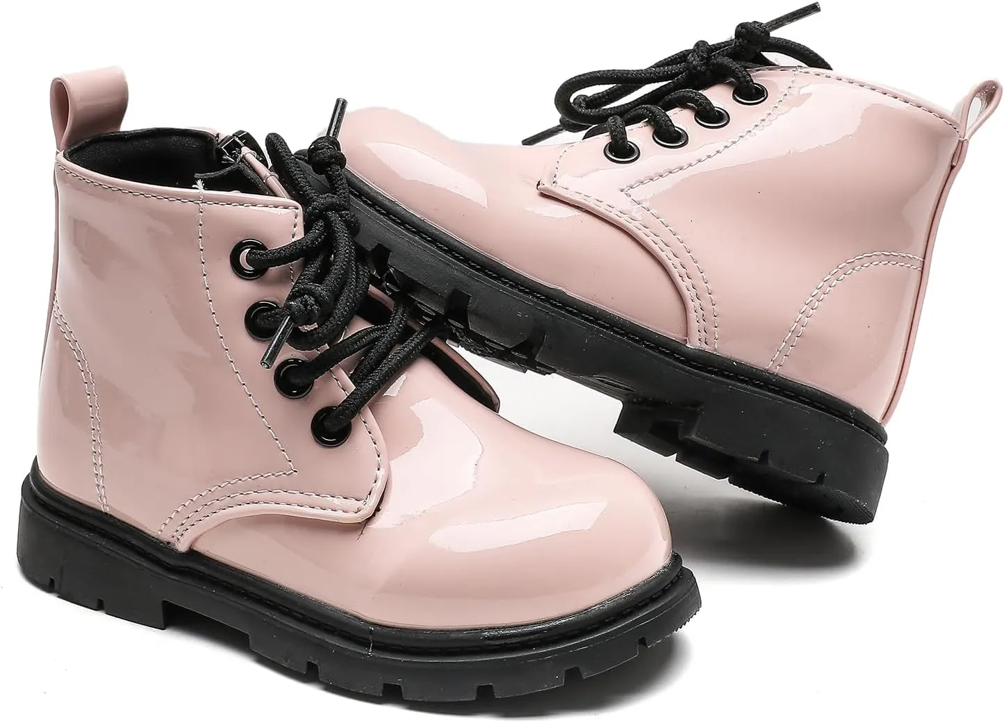 Komfyea Boys And Girls Lace Up Zipper Outdoor Ankle Boots(Toddler/Little Kids)