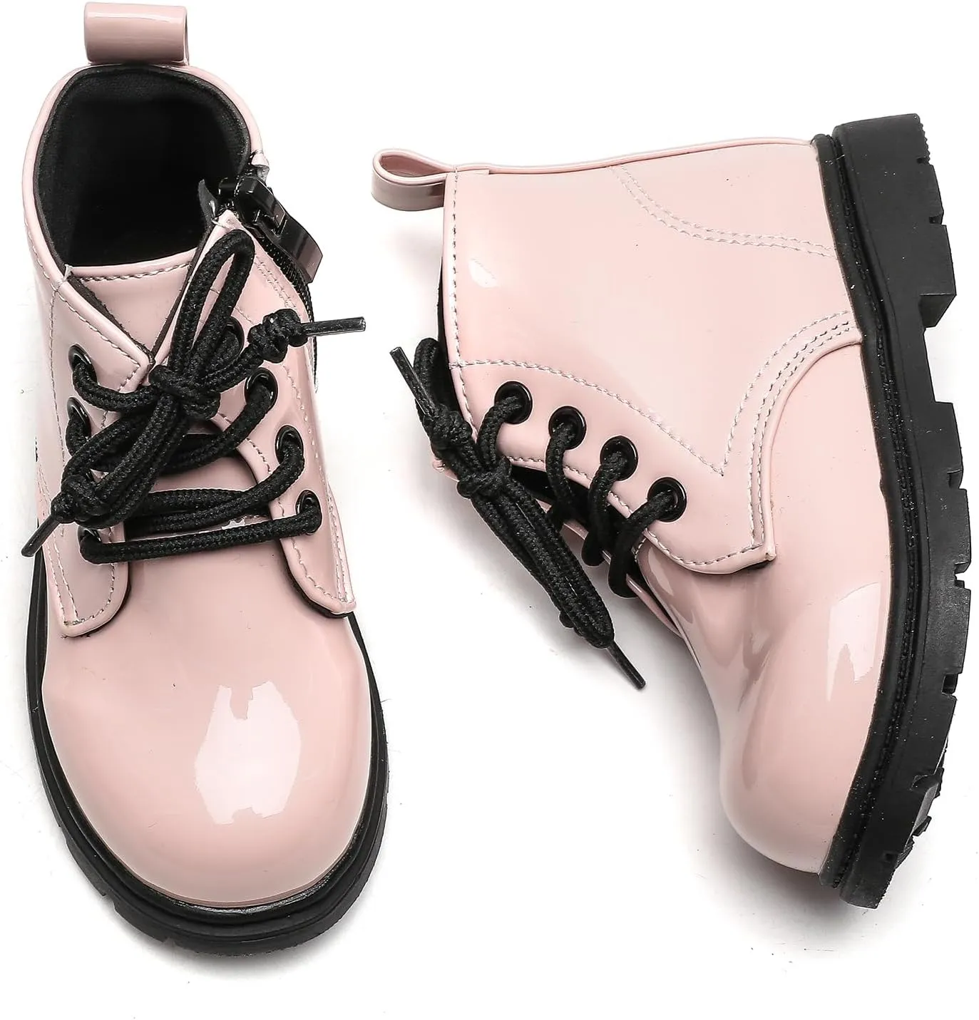 Komfyea Boys And Girls Lace Up Zipper Outdoor Ankle Boots(Toddler/Little Kids)