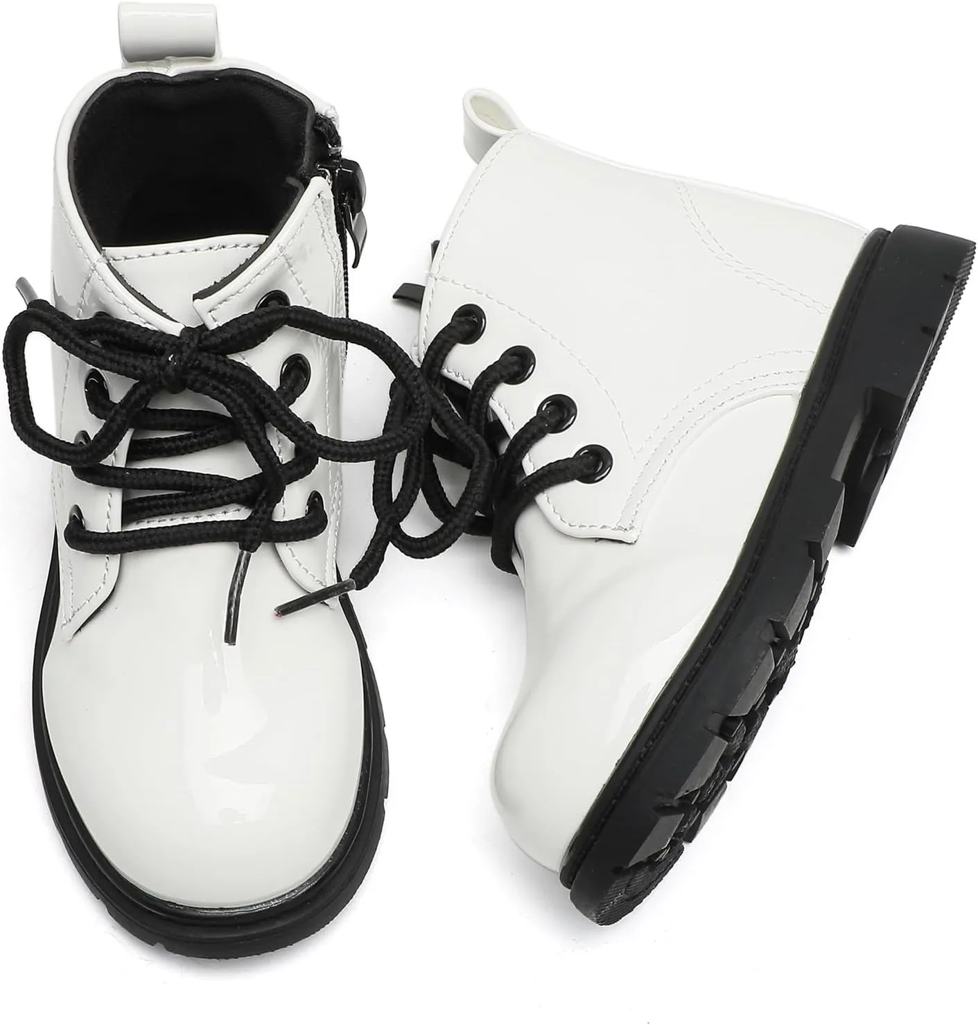 Komfyea Boys And Girls Lace Up Zipper Outdoor Ankle Boots(Toddler/Little Kids)