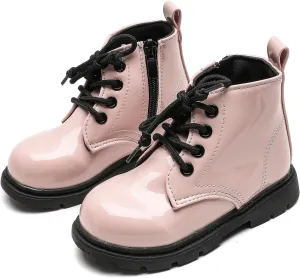Komfyea Boys And Girls Lace Up Zipper Outdoor Ankle Boots(Toddler/Little Kids)