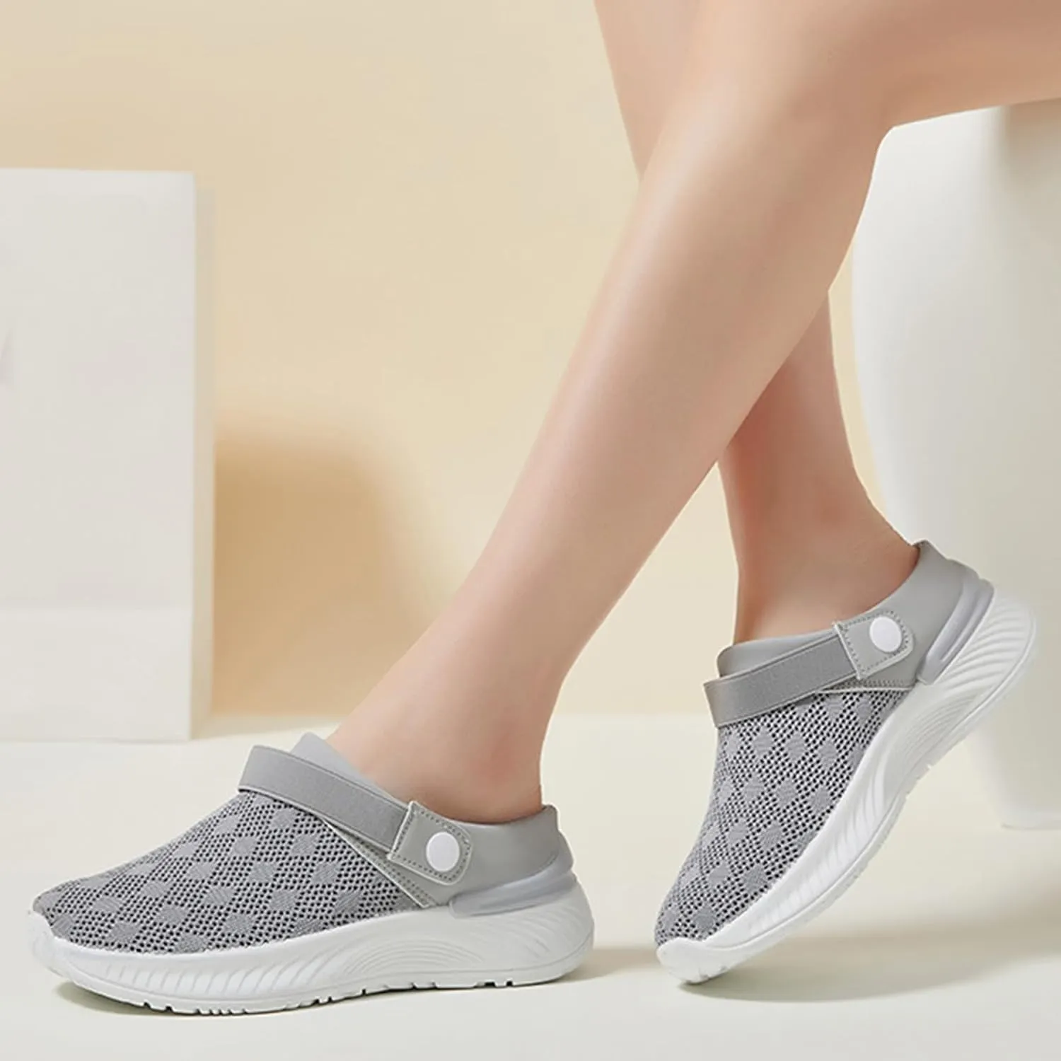 Kubbon Women's Garden Clogs Shoes Hiking Slip on Sandals Lightweight Breathable Gardening Clog Casual Slipper Beach Sandals Round Toe Summer Sandal
