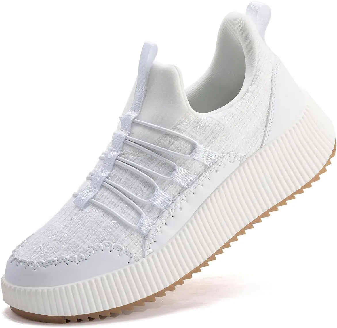 Kyedoo Women's Platform Chunky Sneakers Comfortable Casual Fashion Lace-up City Travel Walking Shoes