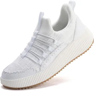 Kyedoo Women's Platform Chunky Sneakers Comfortable Casual Fashion Lace-up City Travel Walking Shoes