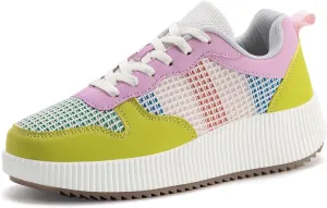Kyedoo Women's Platform Chunky Sneakers Comfortable Casual Fashion Lace-up City Travel Walking Shoes