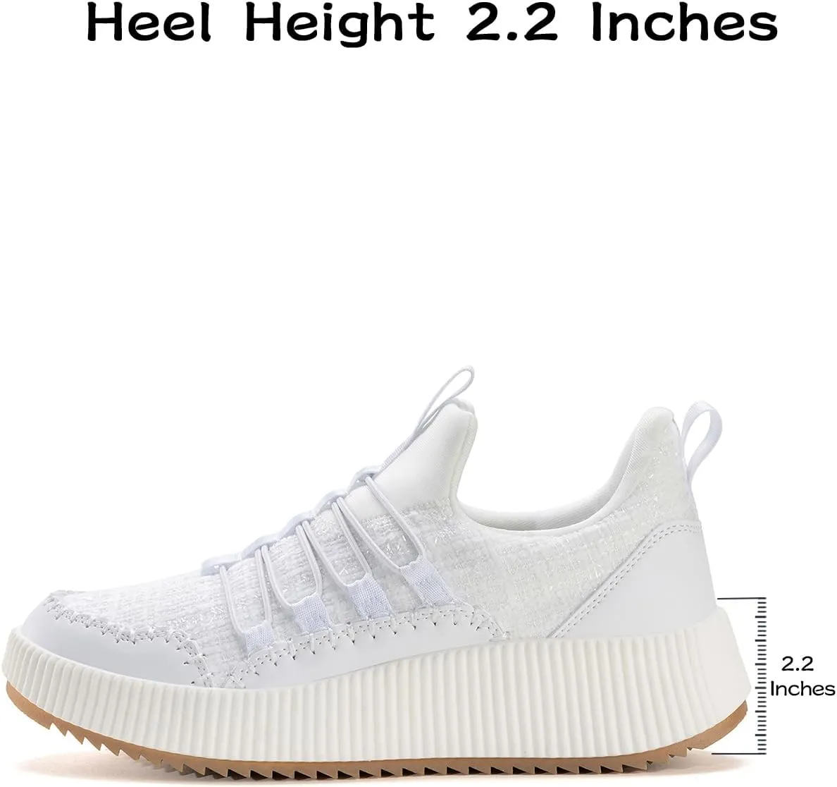 Kyedoo Women's Platform Chunky Sneakers Comfortable Casual Fashion Lace-up City Travel Walking Shoes