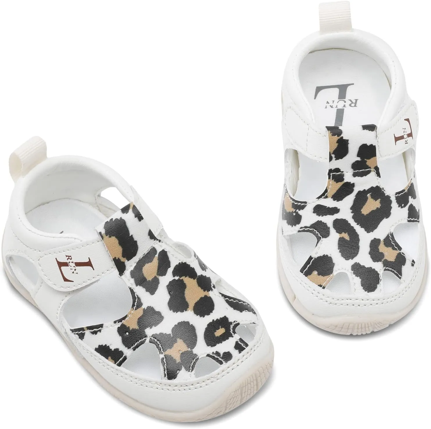 L-RUN Toddler Mary Jane Shoes Girls Casual Barefoot Sandals Breathable Princess Dress Flats Anti Slip Rubber Sole Infant First Walker Shoes for Outdoor Indoor