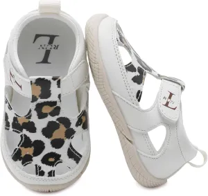 L-RUN Toddler Mary Jane Shoes Girls Casual Barefoot Sandals Breathable Princess Dress Flats Anti Slip Rubber Sole Infant First Walker Shoes for Outdoor Indoor