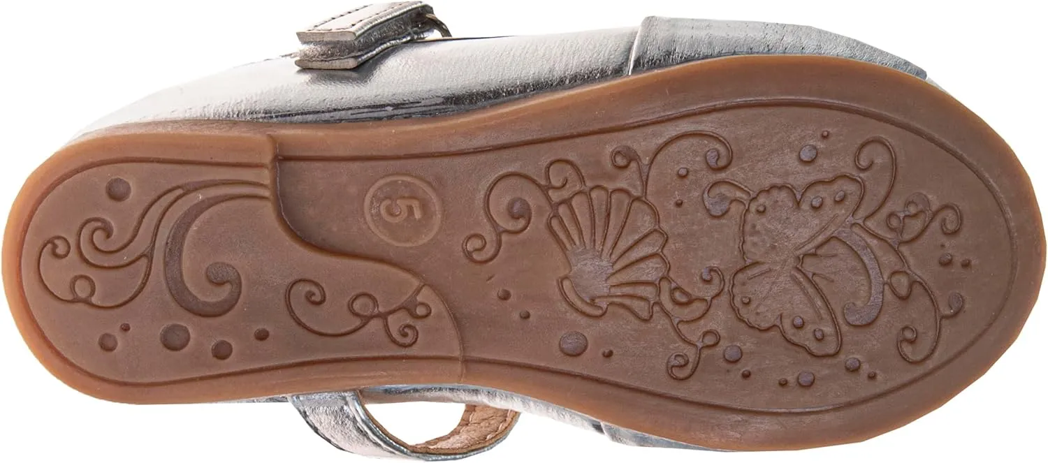 Laura Ashley Girl Flats Dress Sandals - Ballet Bow Party Shoes, (Toddler - Little Kid - Big Kid)
