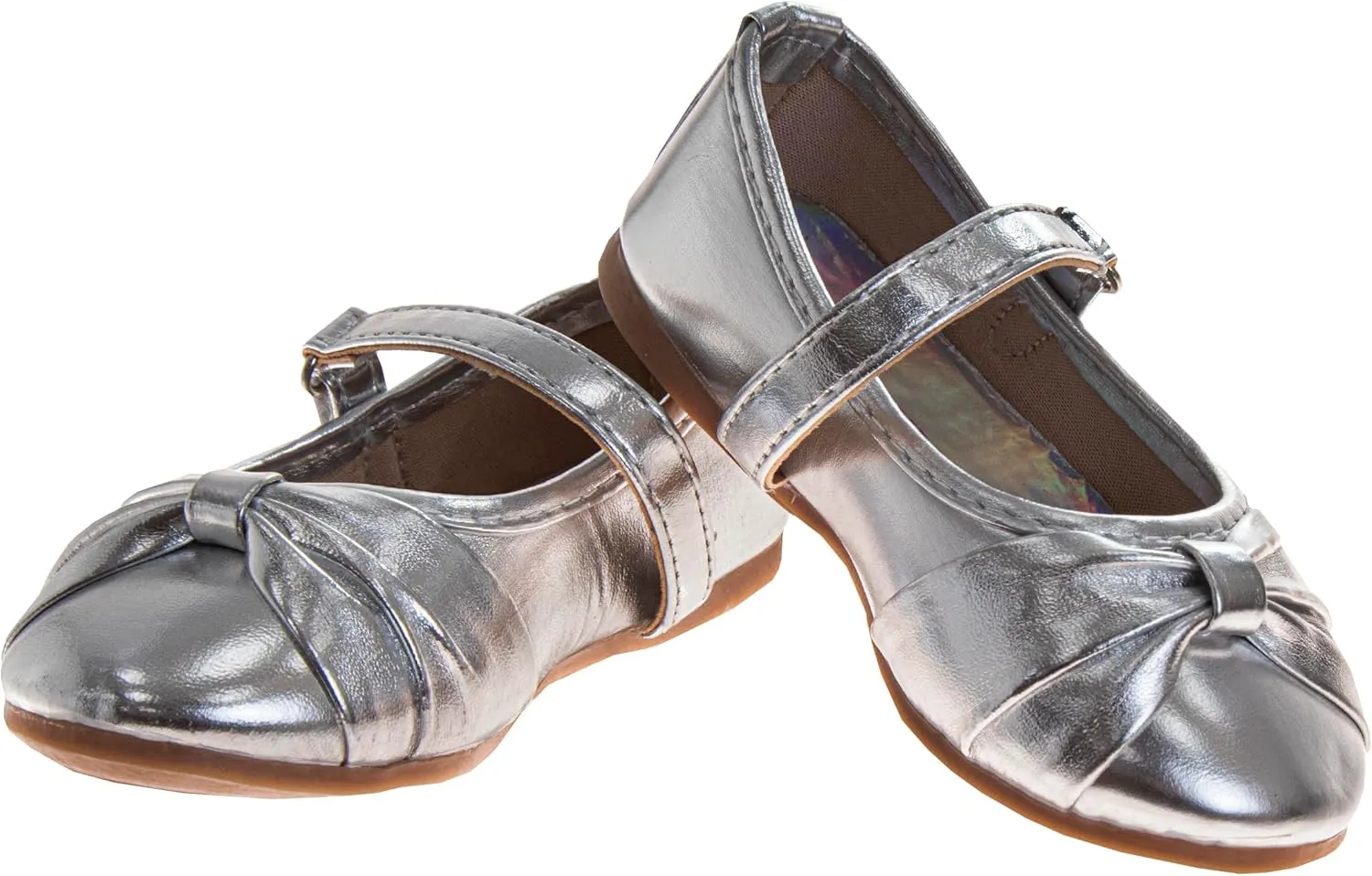Laura Ashley Girl Flats Dress Sandals - Ballet Bow Party Shoes, (Toddler - Little Kid - Big Kid)