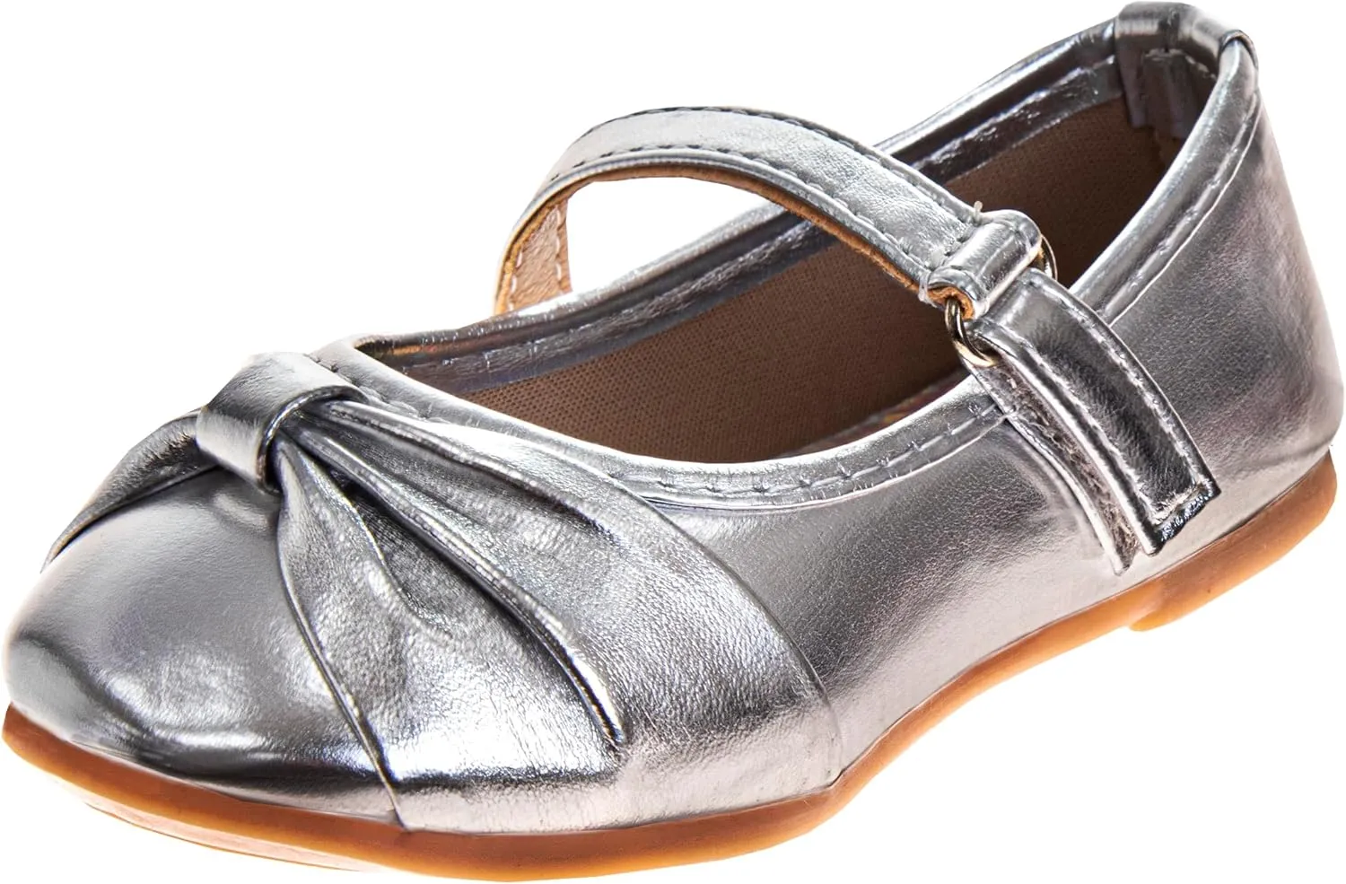 Laura Ashley Girl Flats Dress Sandals - Ballet Bow Party Shoes, (Toddler - Little Kid - Big Kid)