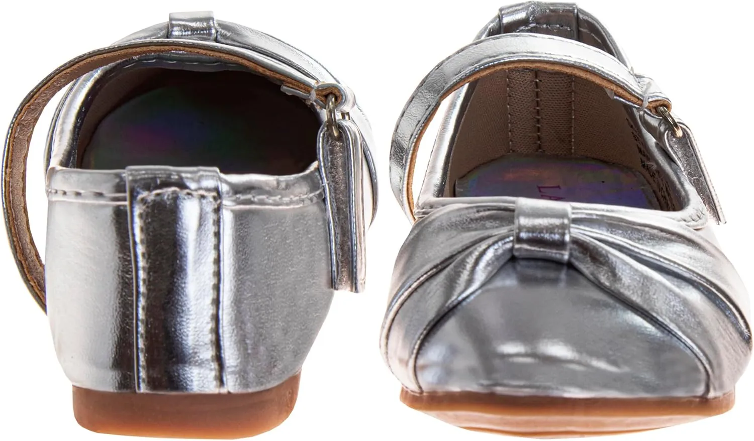 Laura Ashley Girl Flats Dress Sandals - Ballet Bow Party Shoes, (Toddler - Little Kid - Big Kid)