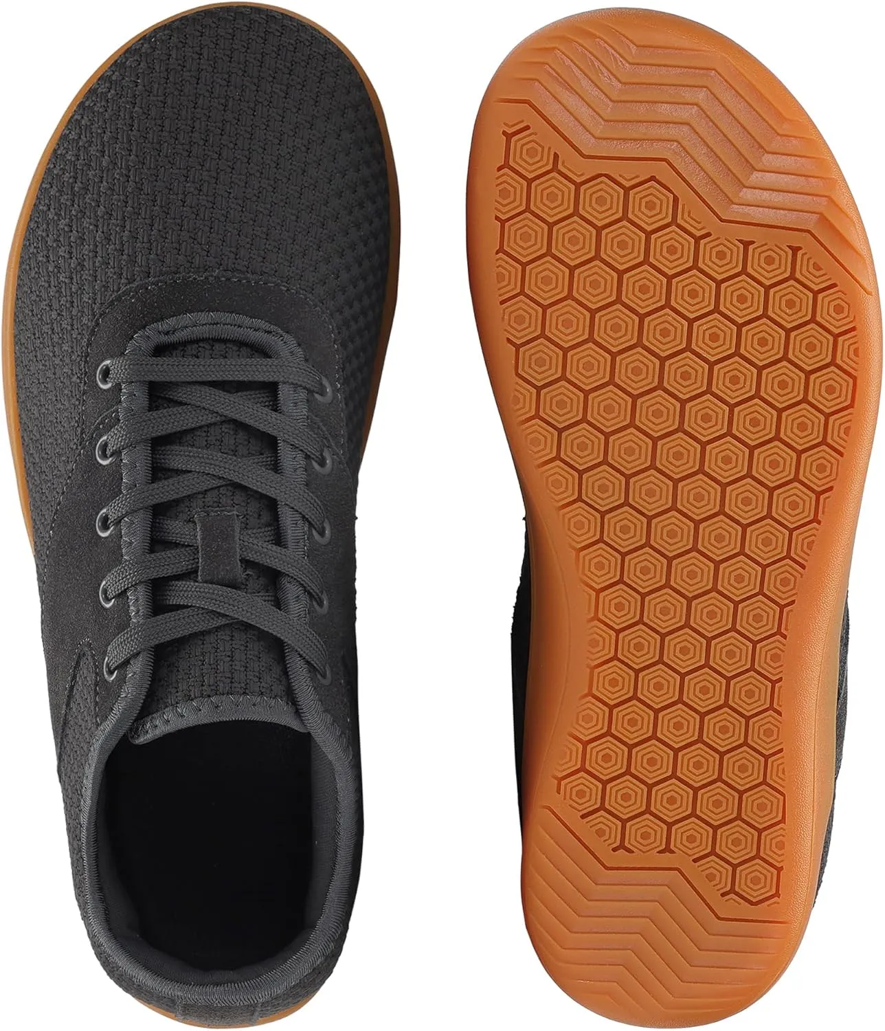 LCGJR Men's Wide Toe Box Shoes Minimalist Barefoot Walking Shoes Extra Wide Width Zero Drop Shoes Lightweight Breathable Sneakers