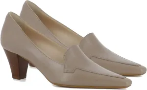 LEHOOR Women Vintage Chunky Block Heel Pumps Shoes Square Pointed Toe Slip On Formal Office Work Business Loafers Shoes Suede Snakeskin Cone Heel Oxford Shoe Ladies Professional Chic Fall 4-11 M US