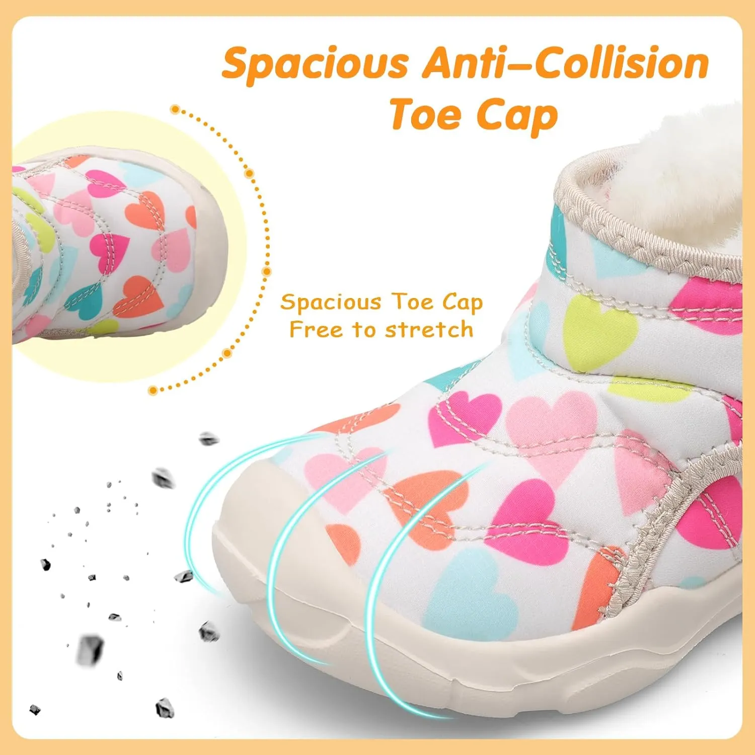 LeIsfIt Toddler Boots Girls Boys Winter Boots Cozy Fleece Snow Boots Indoor Outdoor Warm Shoes