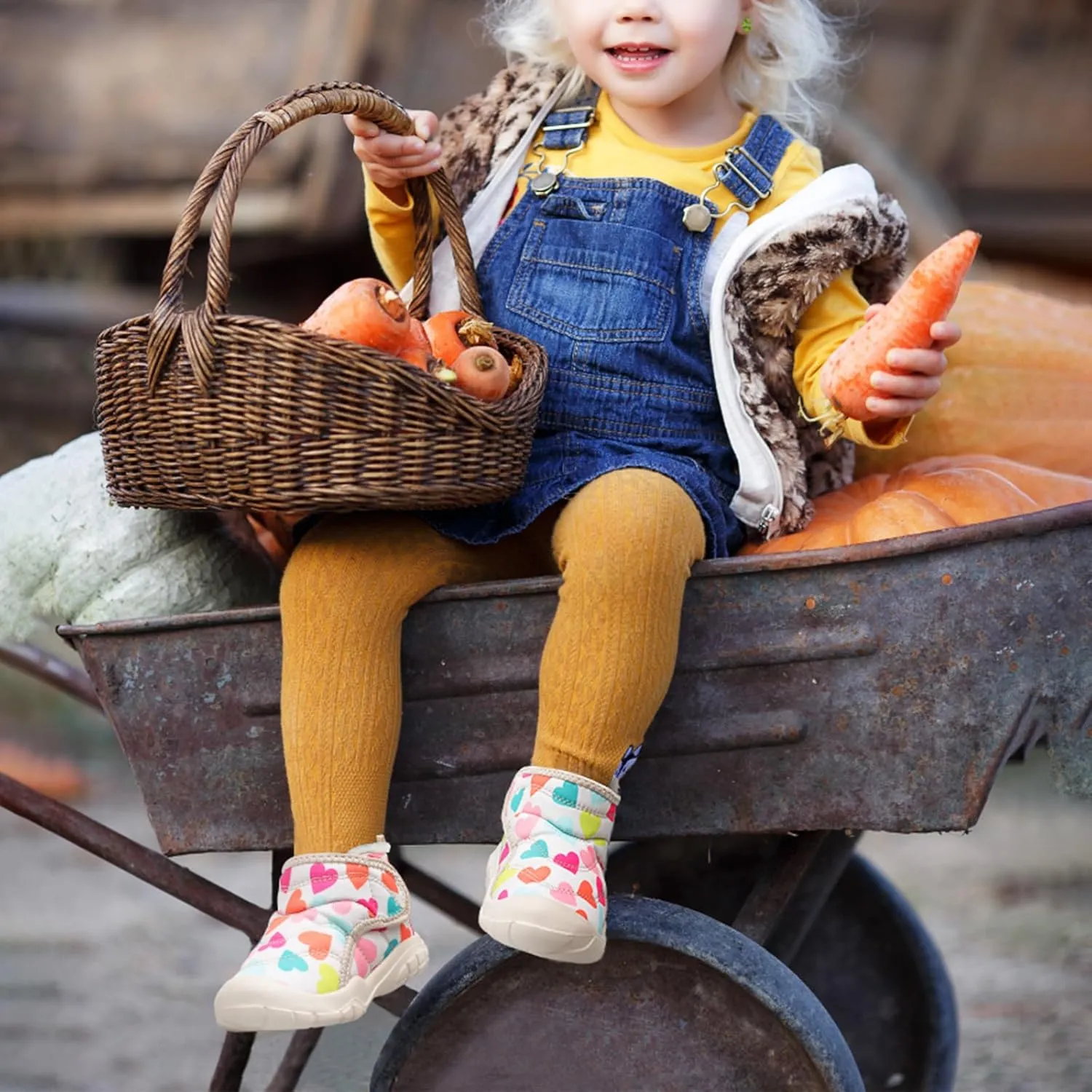 LeIsfIt Toddler Boots Girls Boys Winter Boots Cozy Fleece Snow Boots Indoor Outdoor Warm Shoes
