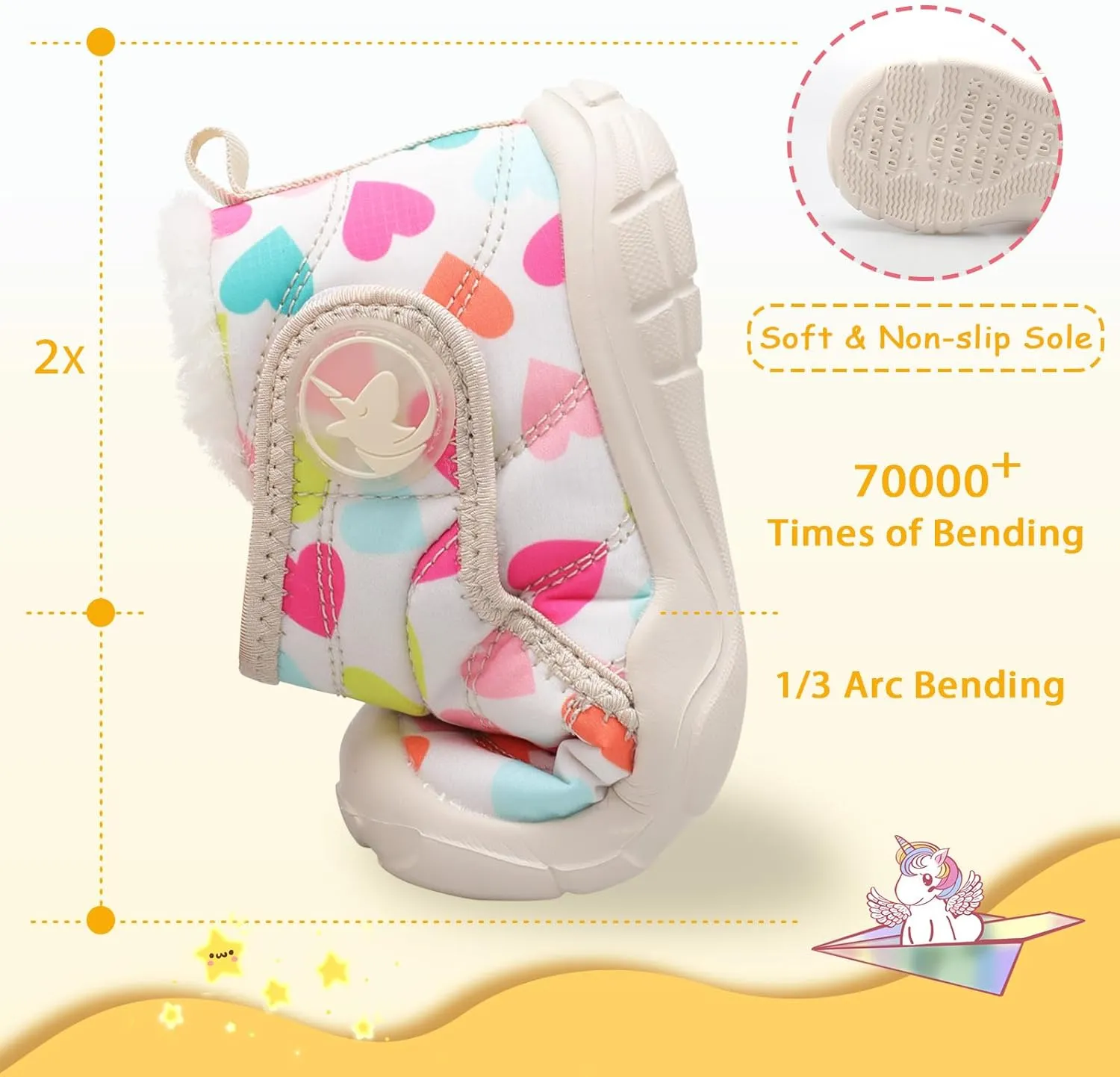 LeIsfIt Toddler Boots Girls Boys Winter Boots Cozy Fleece Snow Boots Indoor Outdoor Warm Shoes