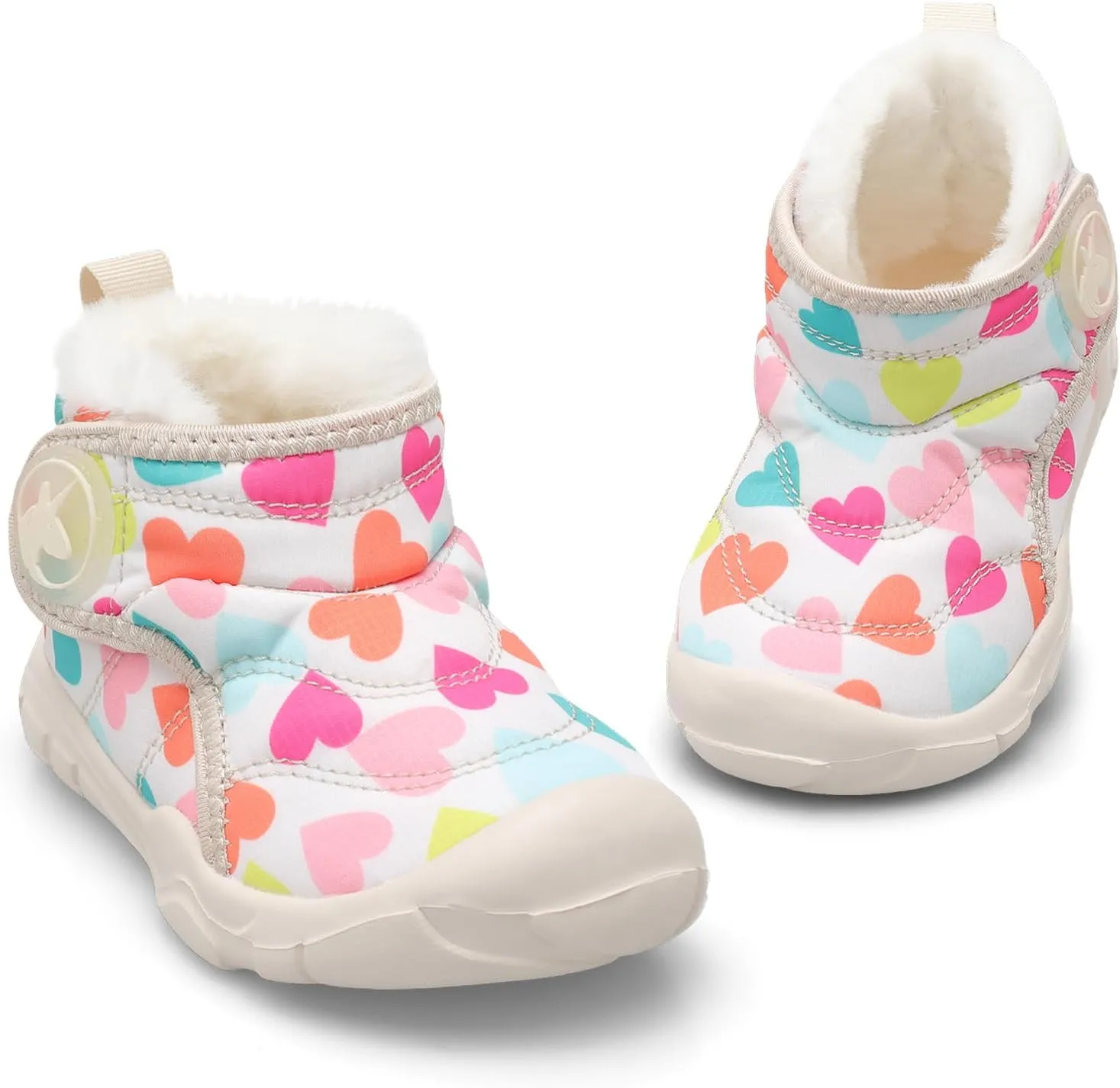 LeIsfIt Toddler Boots Girls Boys Winter Boots Cozy Fleece Snow Boots Indoor Outdoor Warm Shoes