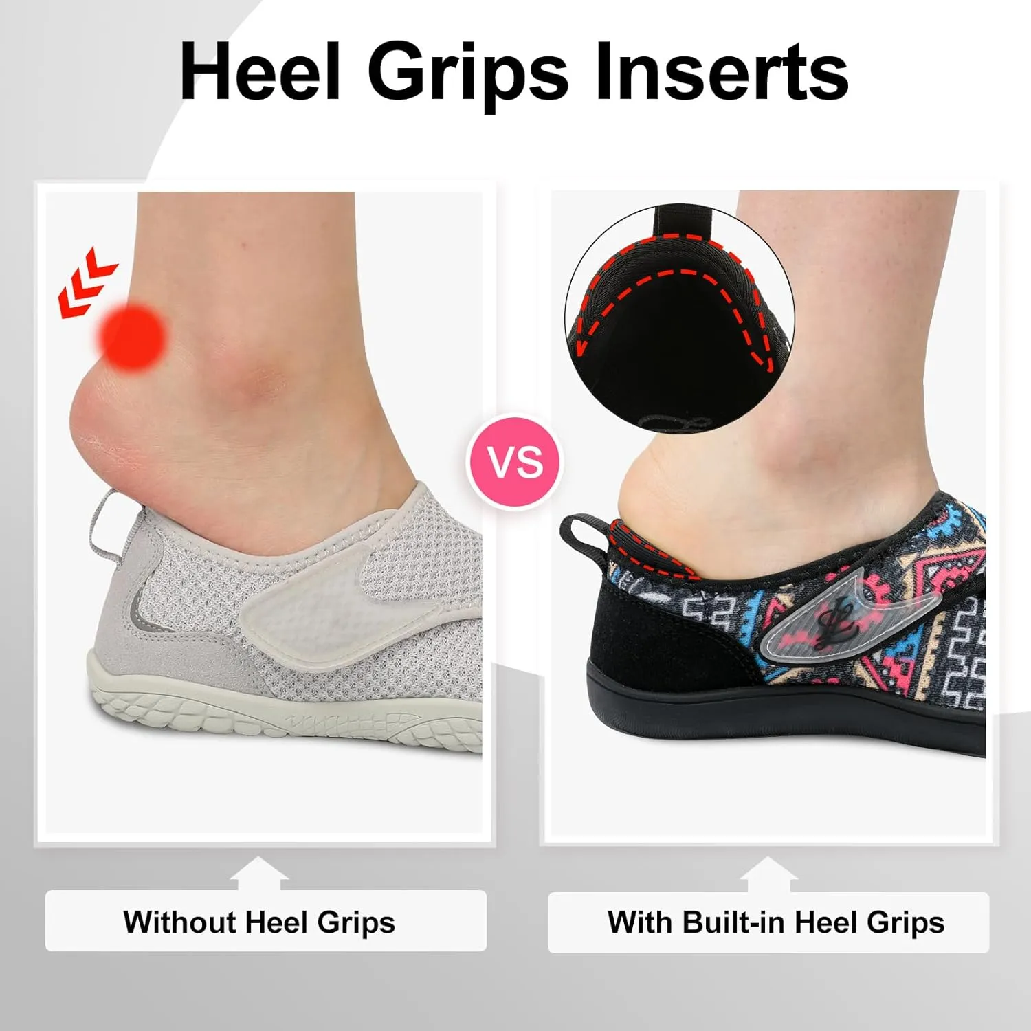 LeIsfIt Womens Wide Diabetic Shoes Adjustable Barefoot Walking Shoes Breathable Zero Drop Sneakers for Wide Width Arthritis Edema Feet Size 6-12