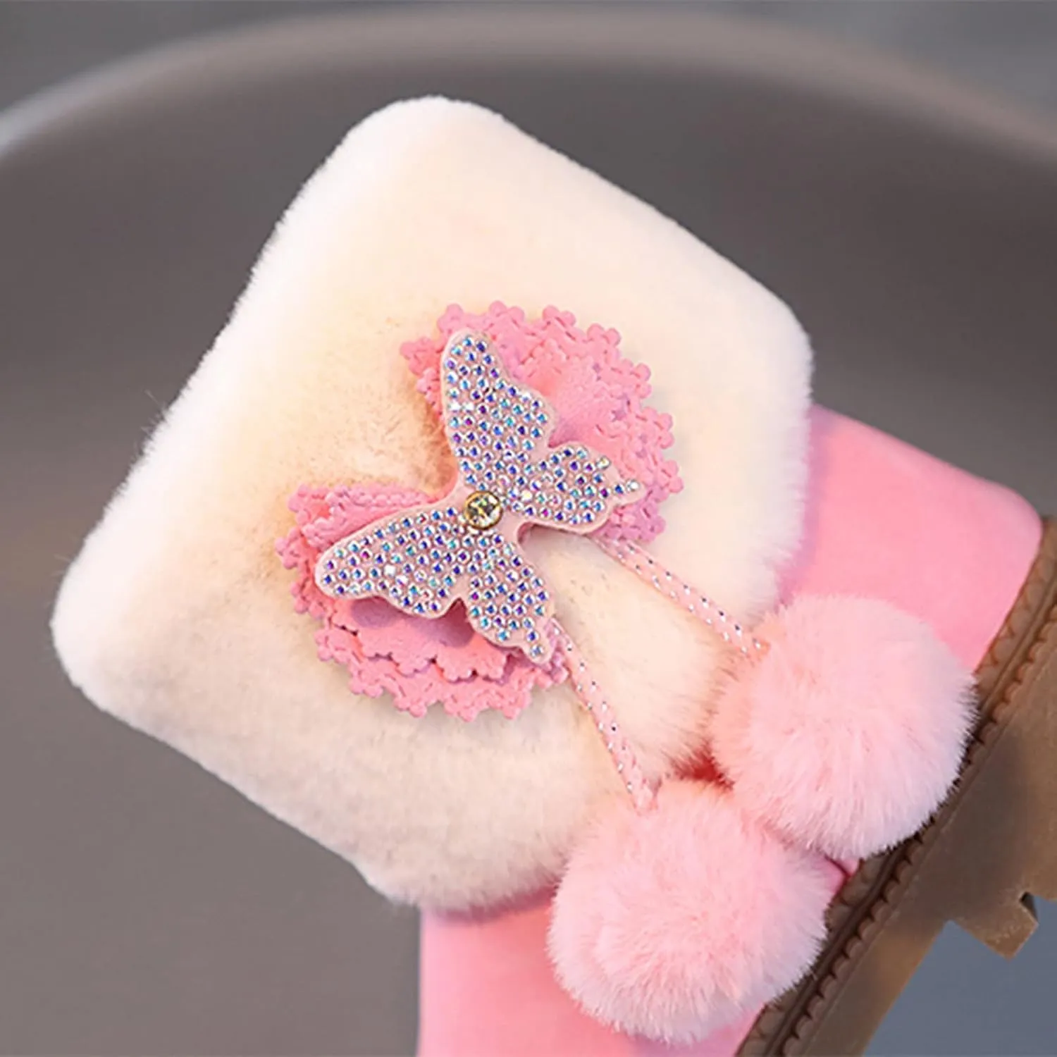 Leopard Rain Boots Kids Fashion Autumn and Winter Girls Snow Boots Thick Bottom Non Kids Winter Boots for Girls Size 1