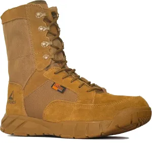 Lightweight Mens Tactical Shoes Combat Boots Coyote Brown Boots Military Training Lace Up Outdoor Hiking Breathable Army Shoe Side Zipper