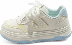 Love Heart Chunky Sneakers for Women Sweet Sporty Casual Y2k Platform White Walking Shoes All Season