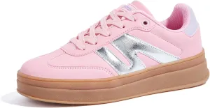 LUCKY STEP Boys Girls Platform Sneakers Fashion Casual Non Slip Walking Shoes Classic Retro Tennis Sneaker for Big Kids