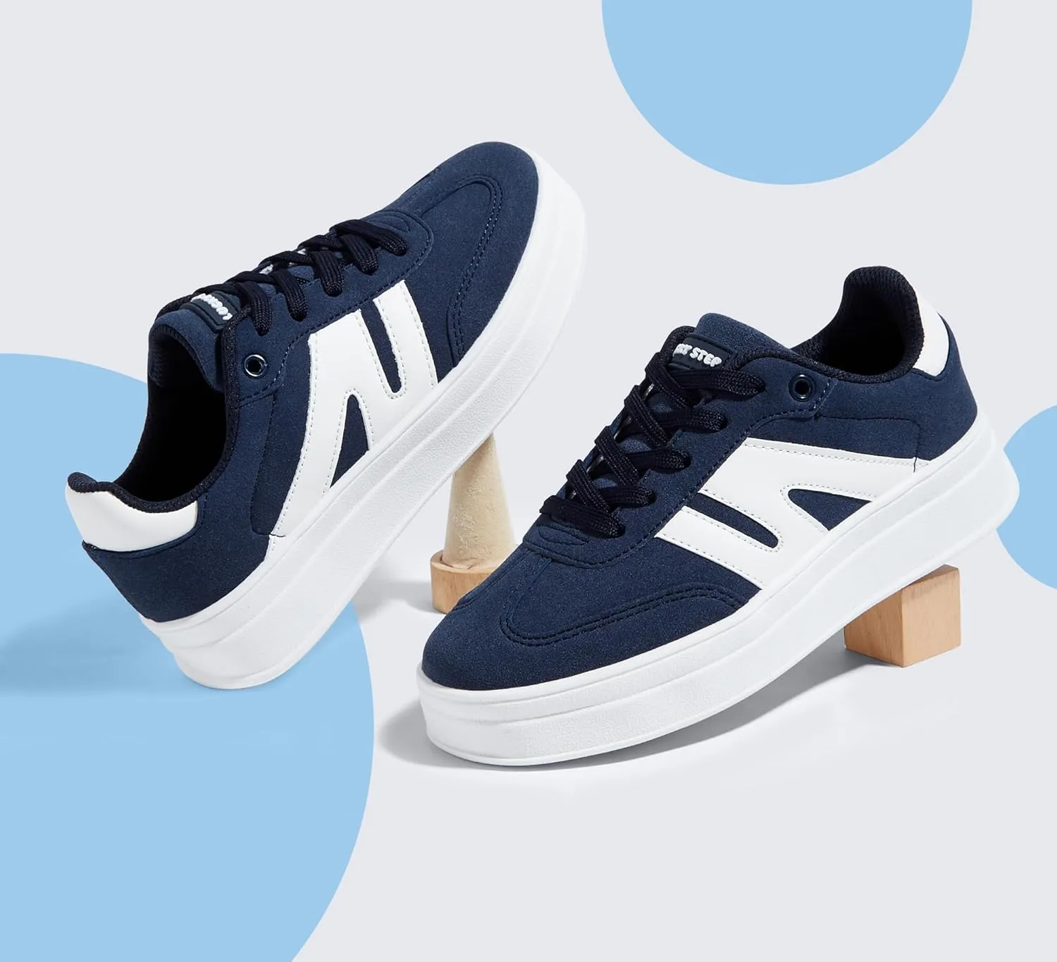 LUCKY STEP Boys Girls Platform Sneakers Fashion Casual Non Slip Walking Shoes Classic Retro Tennis Sneaker for Big Kids