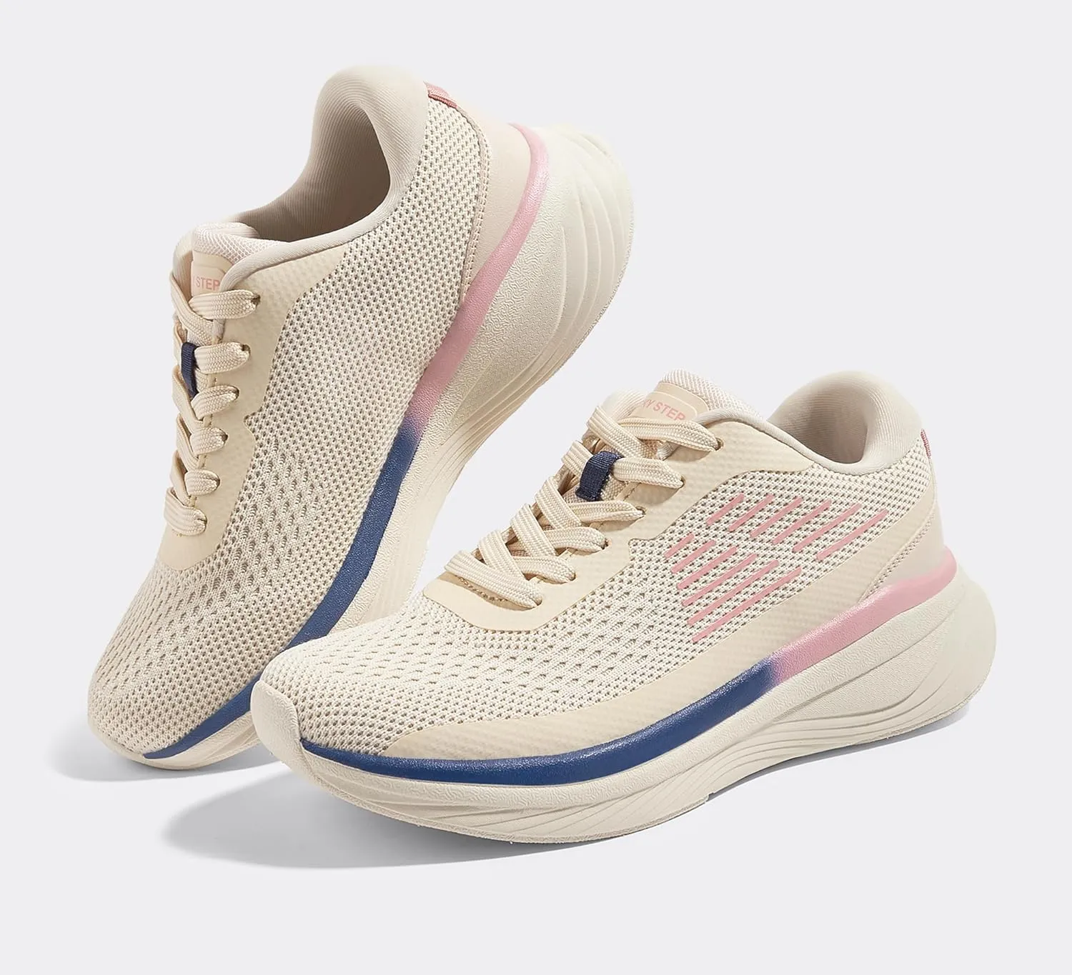 LUCKY STEP Women Running Shoes Chunky Tennis Workout Athletic Sports Gym Sneakers Cross Training Hiking Breathable Non Slip Walking Shoes