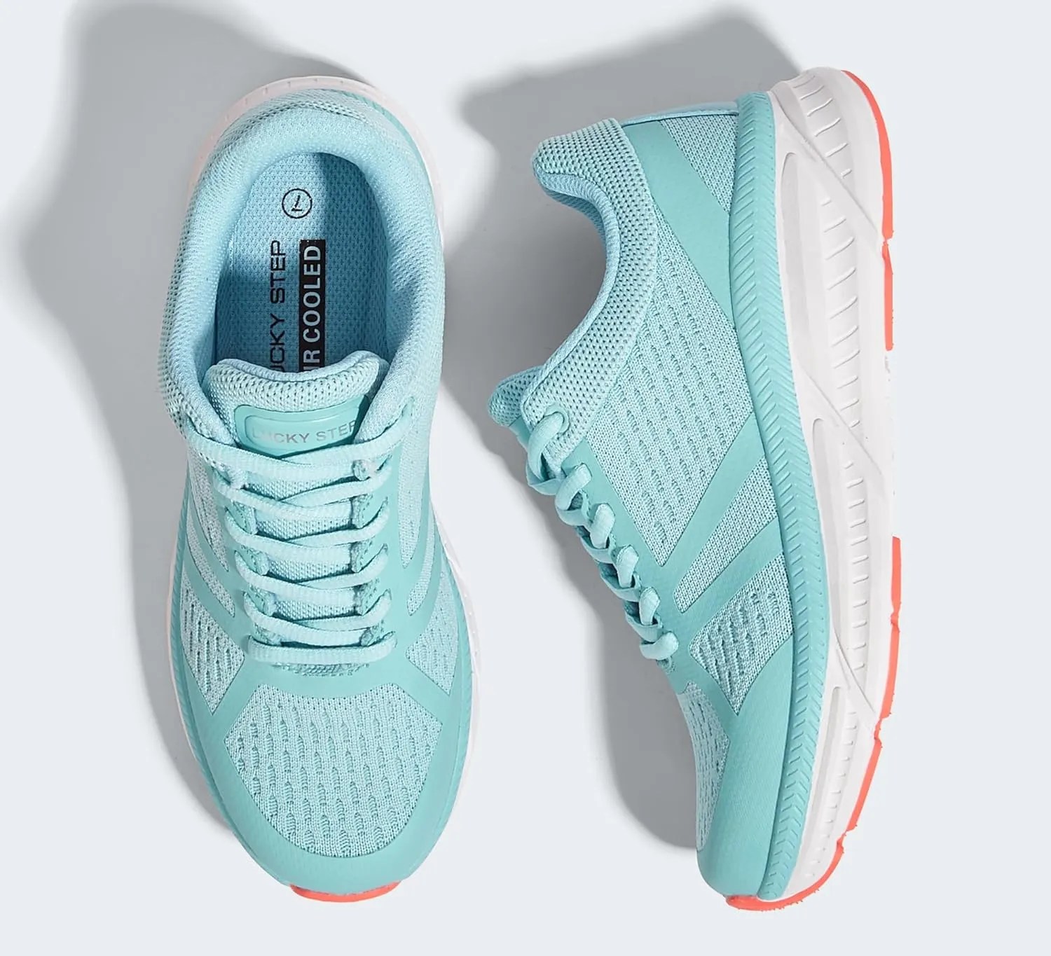 LUCKY STEP Women Walking Running Shoes Comfortable Hiking Shoes Breathable Non Slip Chunky Tennis Cross Training Workout Athletic Gym Sneakers