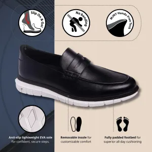 Marc Joseph New York Mens Hands Free Slip On Casual Loafers Shoes Lightweight Comfortable Penny Loafers for Men
