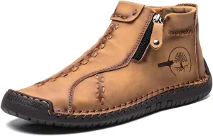 Medieval Boots Leather Renaissance Outdoor Casual Fashion Zipper Slip On Boots for Women Blue Green