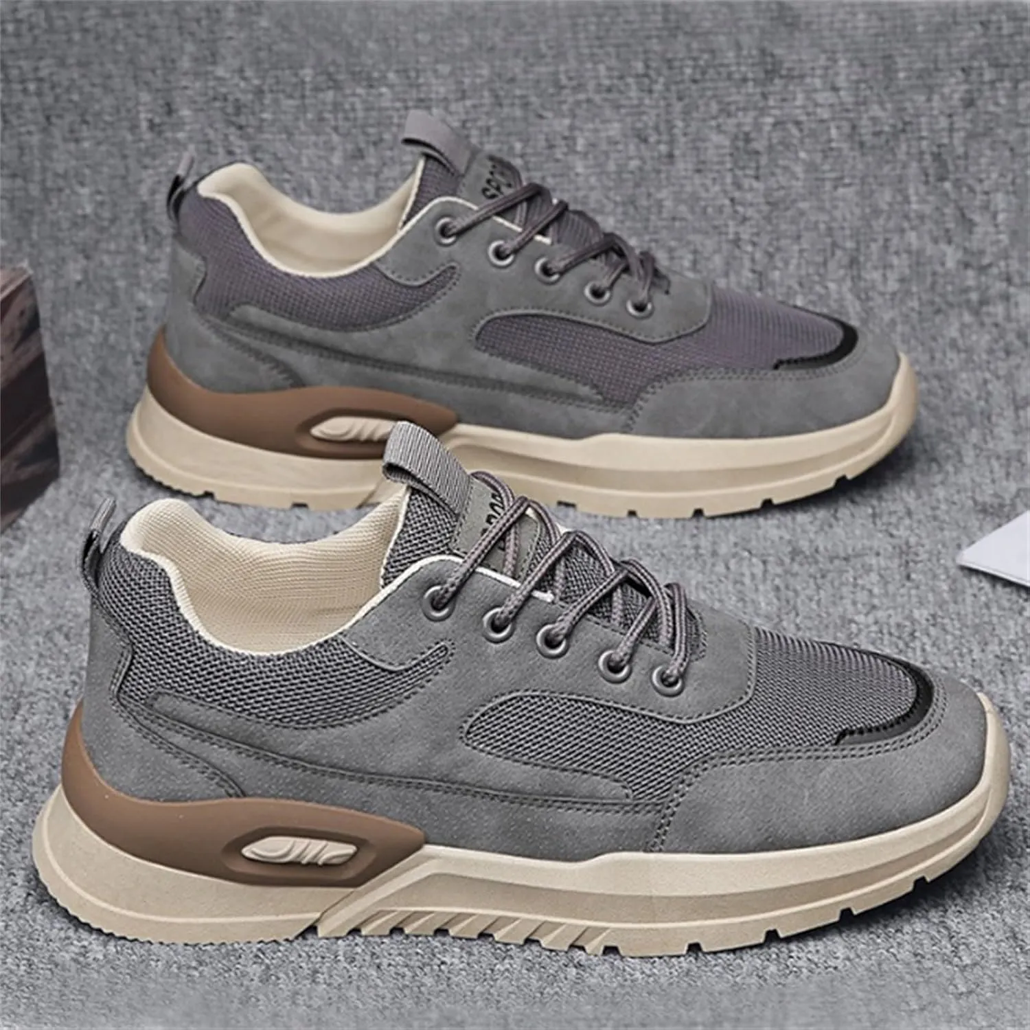 Men Low Top Breathable Running PU Casual Sneaker Sport Shoes Light Weight Mens Shoes