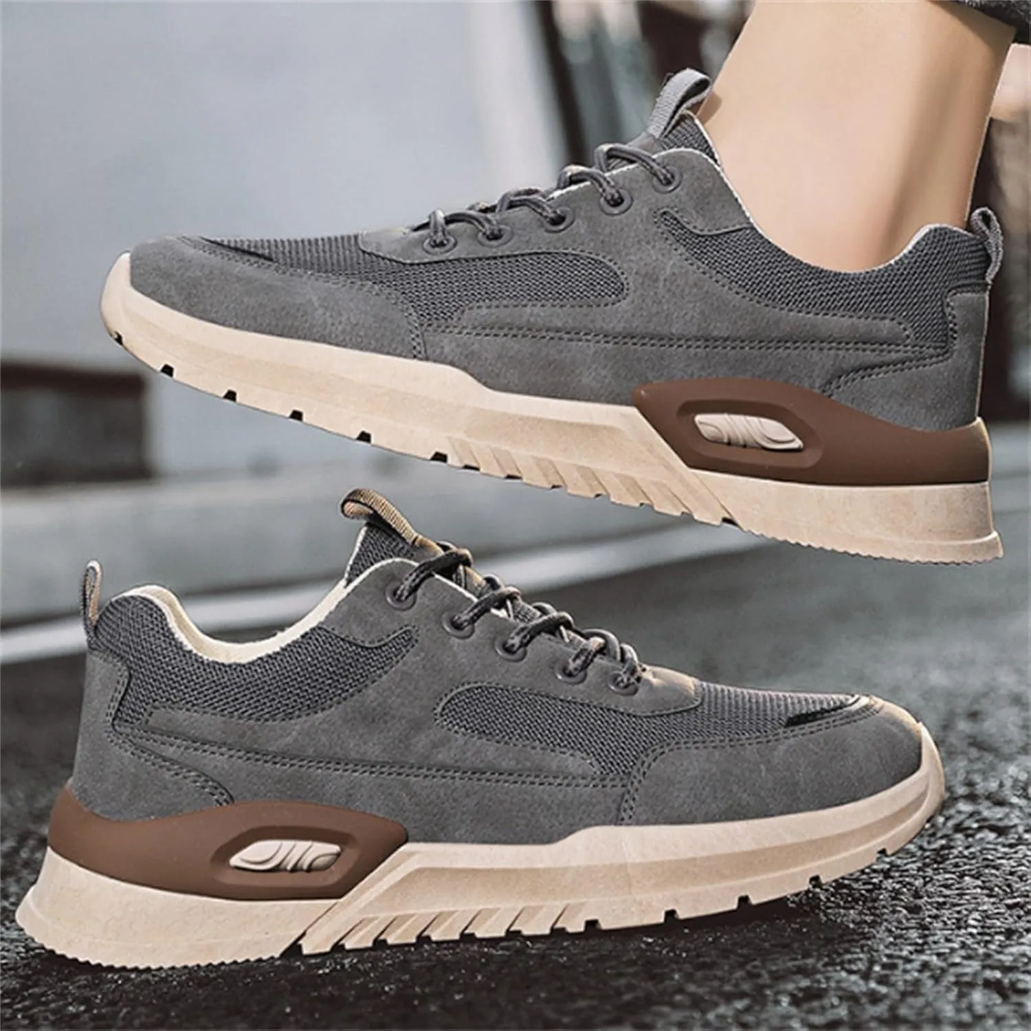 Men Low Top Breathable Running PU Casual Sneaker Sport Shoes Light Weight Mens Shoes