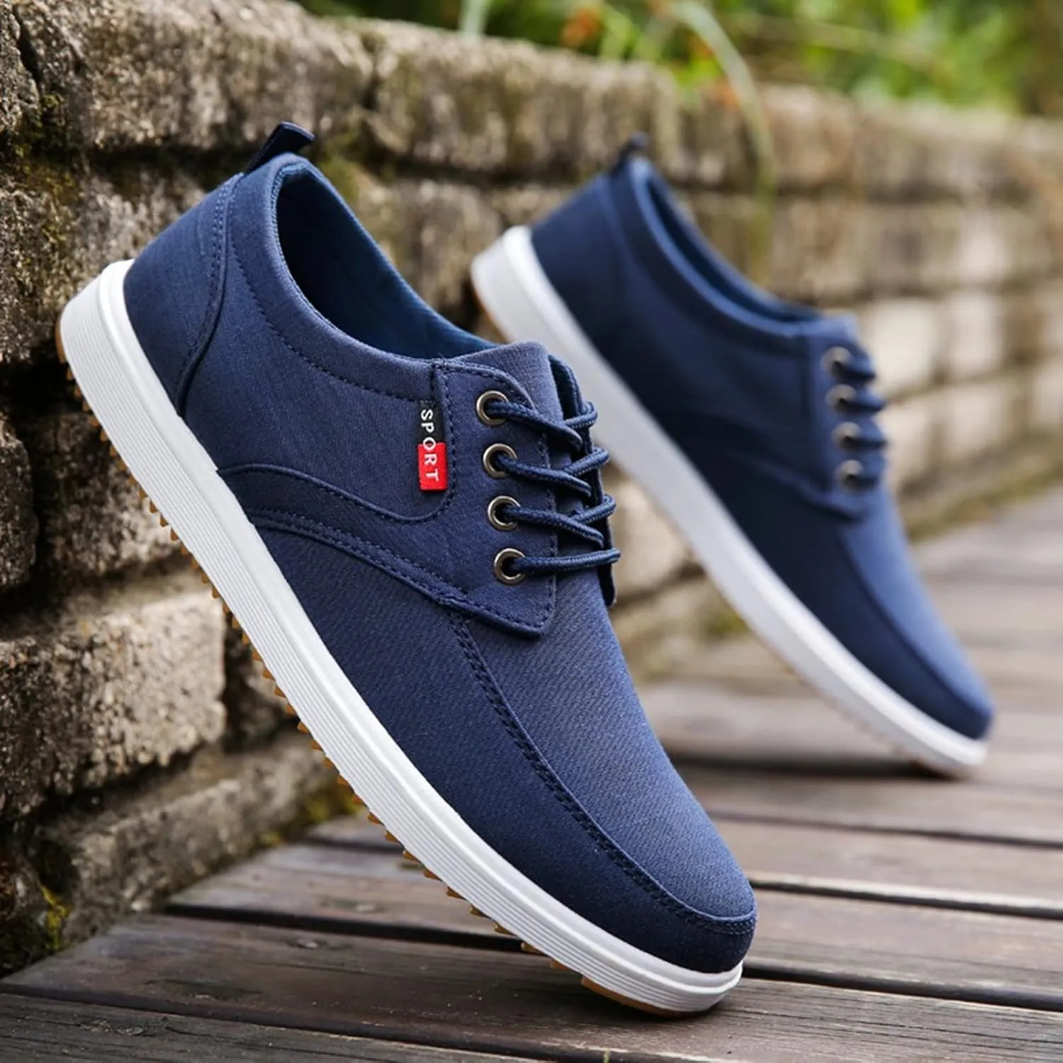 Men Shoes Fashion Canvas High Soled Canvas Sports Casual Shoes for Men Sneaker Storage Boxes Sneaker