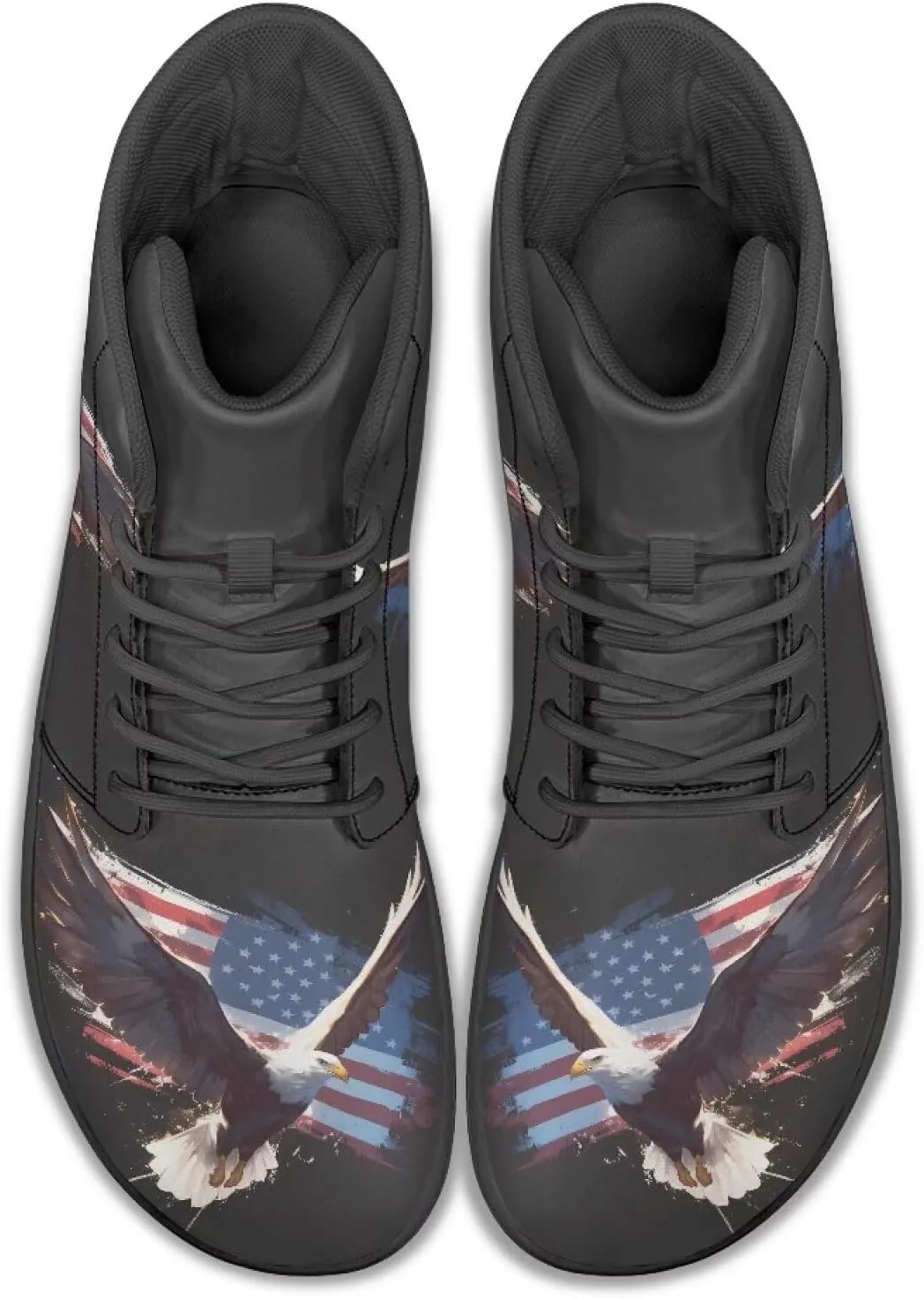Men's Barefoot Shoes Wide Toe Box Fashion Sneakers PU Leather High Top Boots Comfortable Casual Travel Shoes Laces Outdoor Shoes US Size 5-14