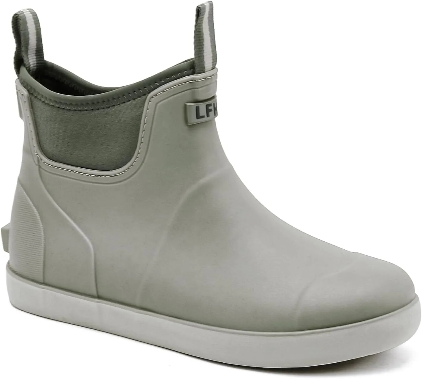 Men's Deck Boots, Fishing Boots Waterproof Rain Boots, Anti-Slip High Traction Ankle Rubber Boots for Professional Premium Neoprene Rubber, Garden Boots Shoe Footwear Booties for Men Outdoor Work