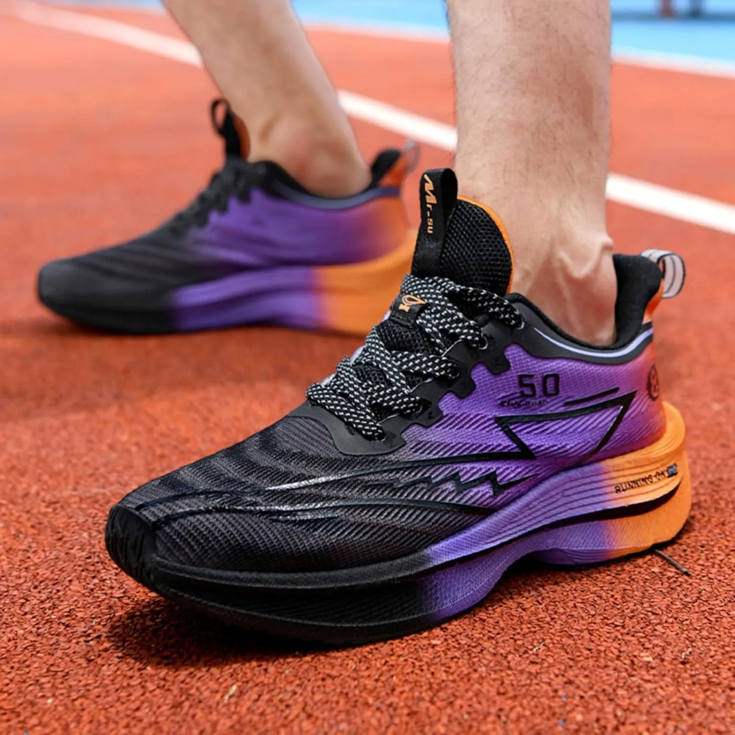 Mens Fashion Breathable Mesh Lace-Up Platform Sneakers Casual Low Top Non-Slip Chunky Outdoor Sports Shoes for Gym Sports Tennis Jogging