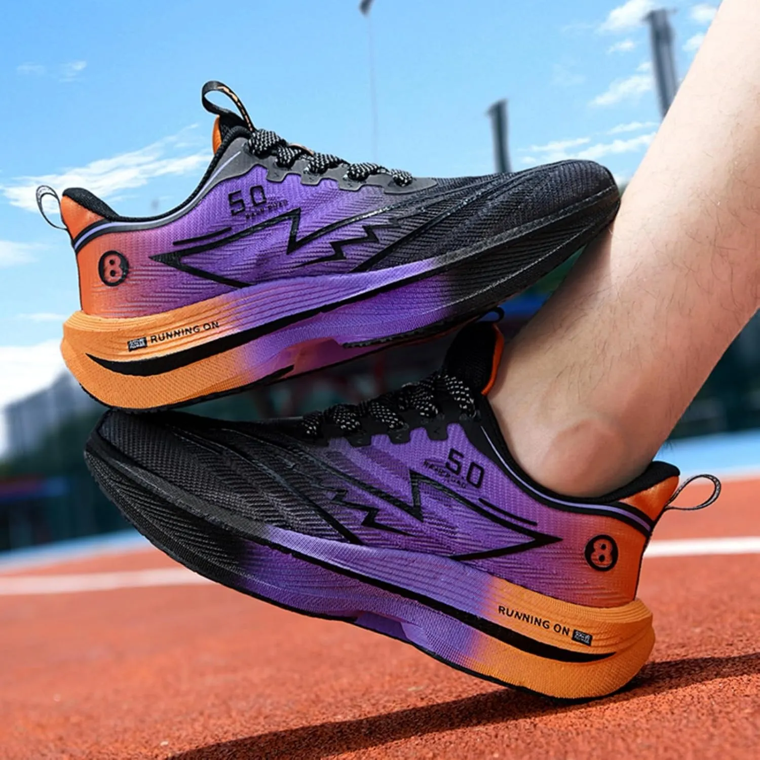 Mens Fashion Breathable Mesh Lace-Up Platform Sneakers Casual Low Top Non-Slip Chunky Outdoor Sports Shoes for Gym Sports Tennis Jogging