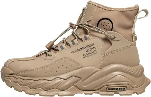Men's Fashion High Top Sneakers Stylish Street Casual Walking Shoes Chunky Sneakers Work Shoes