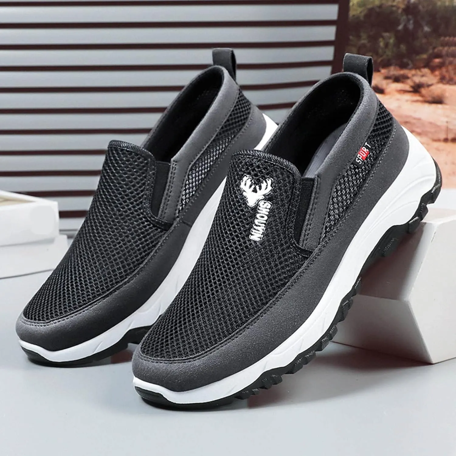 Men's Fashion Sneakers Men's Sneakers Slip on Shoe for Men Sneaker for Men Breathable Lightweight Sneaker