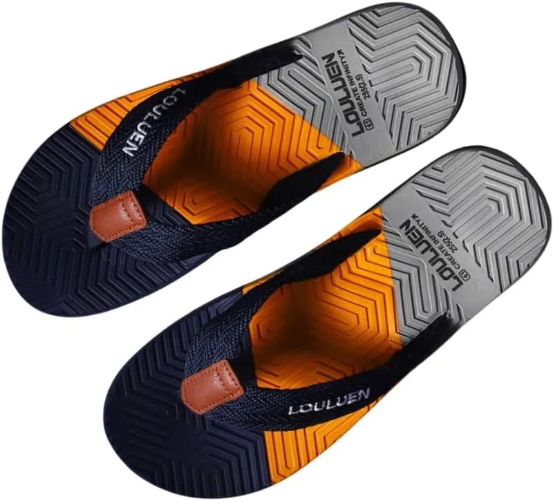 Men's fashionable set of casual sandals - comfortable outdoor summer, spring and autumn, round-toe PVC sole, lightweight and breathable fabric upper, beach shoes
