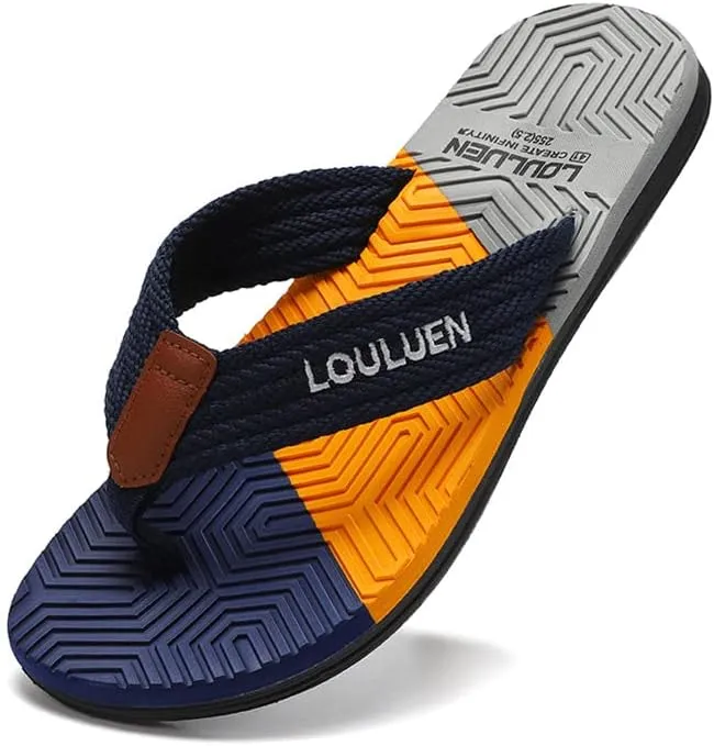 Men's fashionable set of casual sandals - comfortable outdoor summer, spring and autumn, round-toe PVC sole, lightweight and breathable fabric upper, beach shoes
