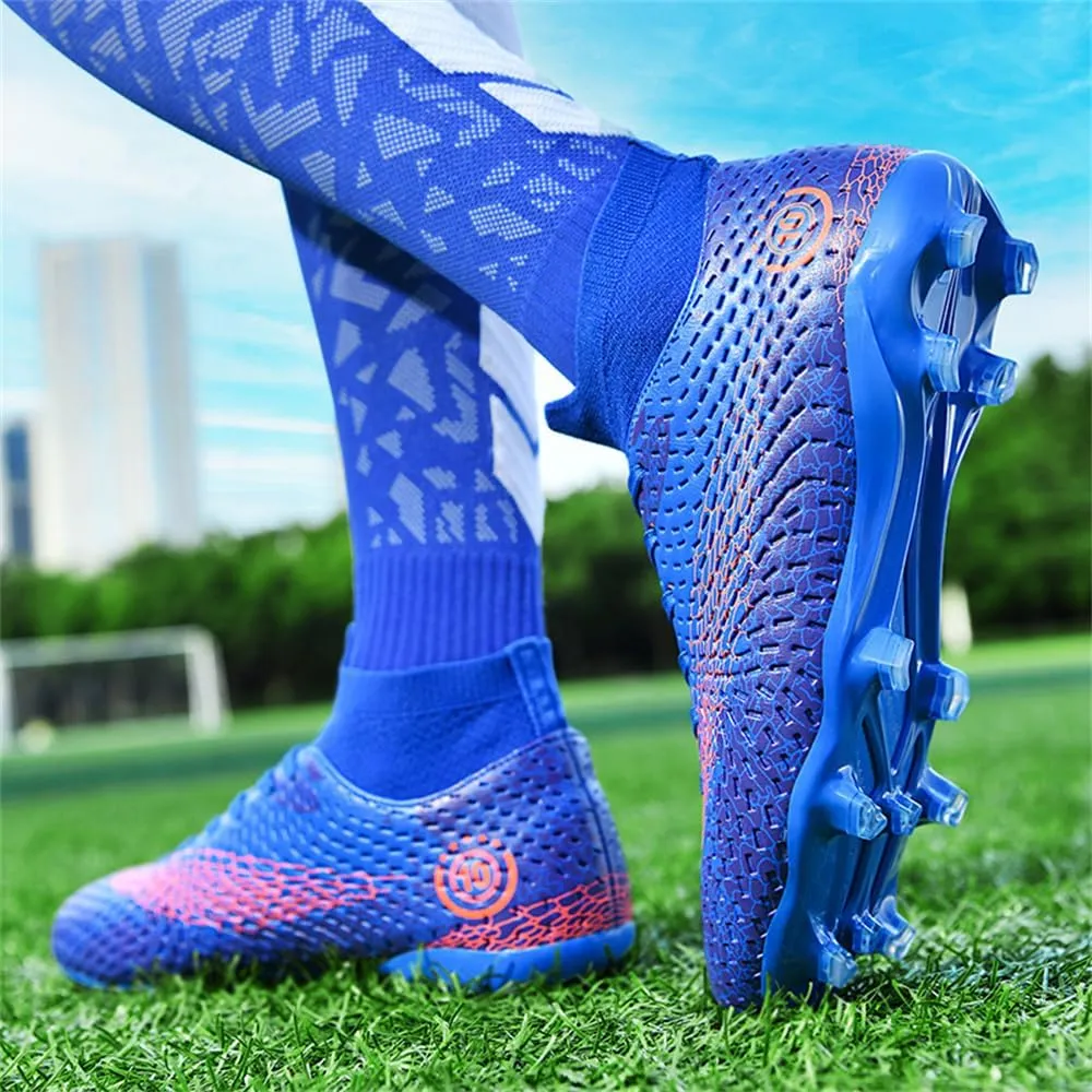 Men's Football Boots Spikes High Top Unisex Outdoor/Indoor Training Sneakers - Lawn Outdoor Youth Football Boots