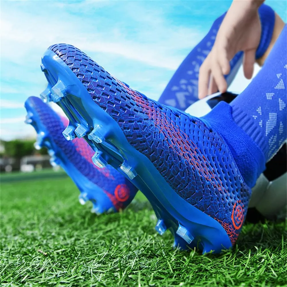 Men's Football Boots Spikes High Top Unisex Outdoor/Indoor Training Sneakers - Lawn Outdoor Youth Football Boots