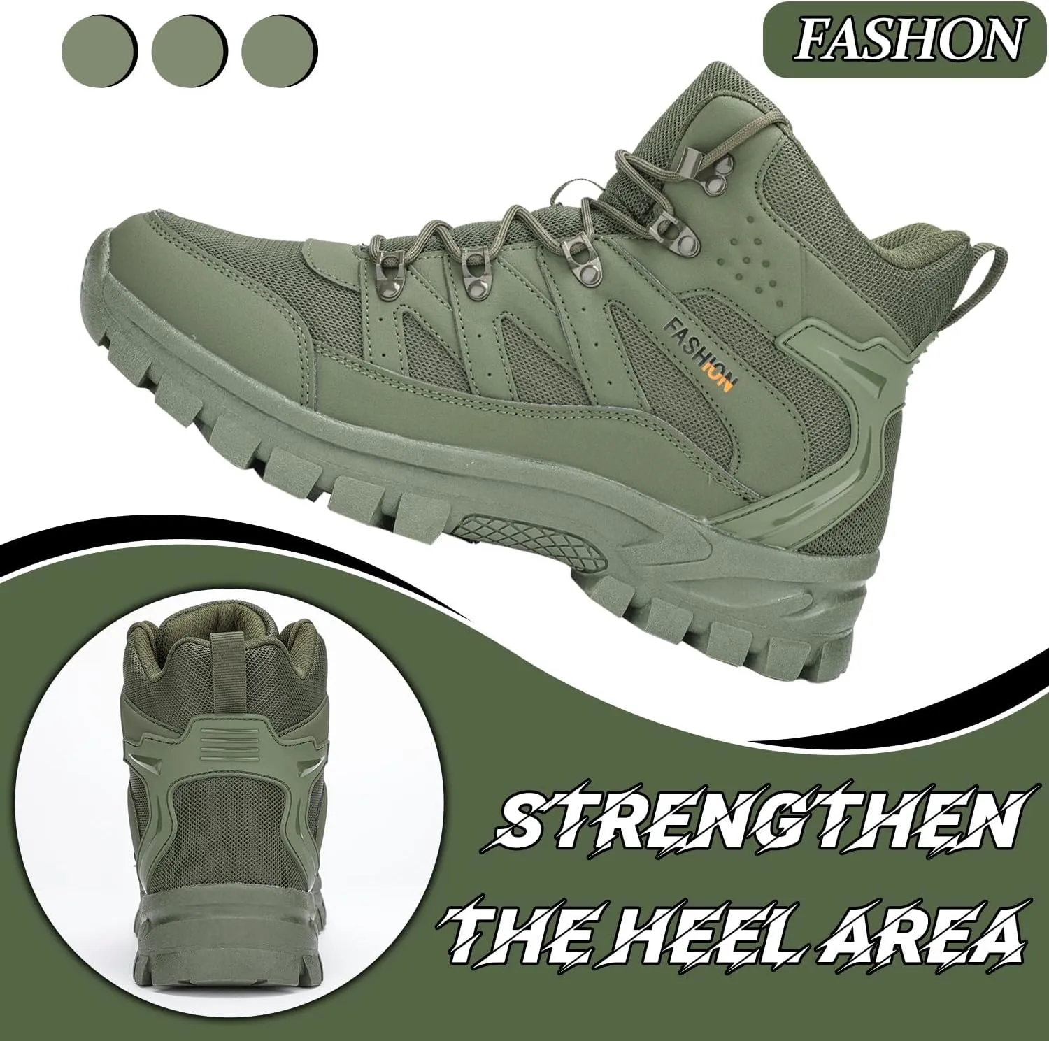 Men's Hiking Boots Hiking Shoes,Waterproof Outdoor Trekking Backpacking Mountaineering Boots 8061