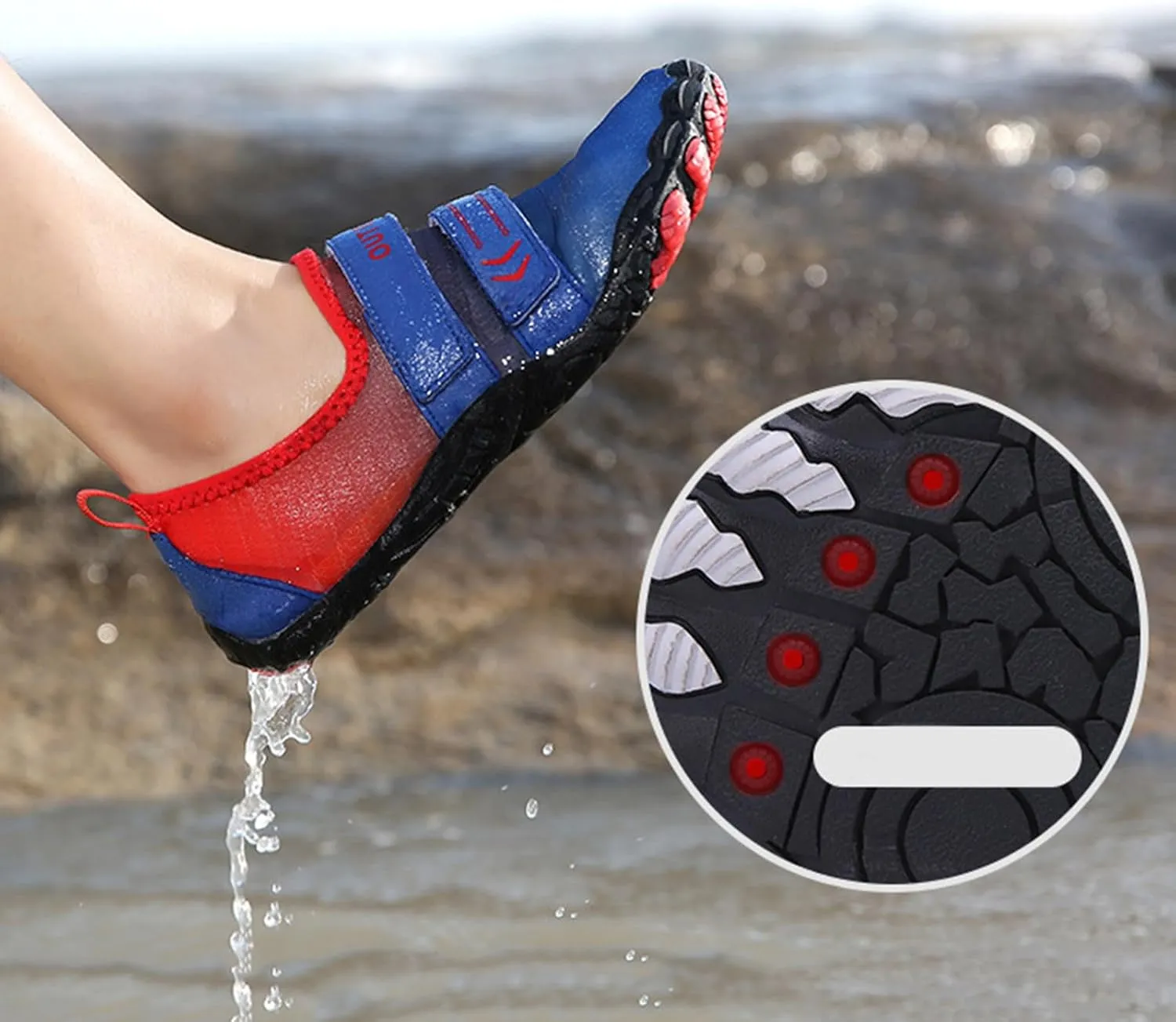 Mens Outdoor Wading Shoes Hiking Footwear Barefoot Quick-Dry Water Sports Shoes for Diving Boating Surfing