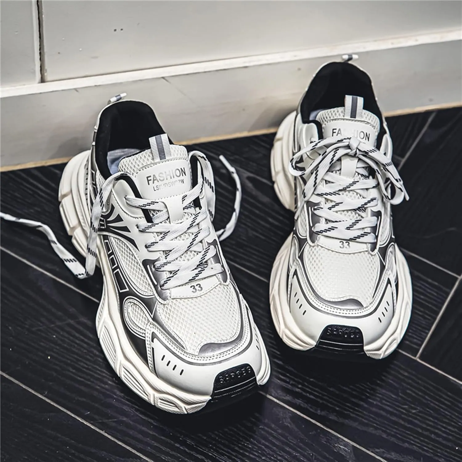 Mens Running Shoes Tennis Walking Shoes Chunky Sneakers Workout Casual Athletic Shoes