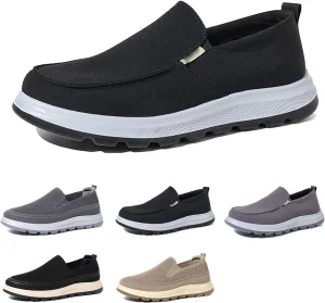 Men's Slip-On Mesh Sneakers,Breathable Casual Walking Shoes with Comfortable Non-Slip Sole,Lightweight Slip-on Trainers Everyday Use,Mesh Walking Shoes Loafers-Work Drving Tennis Shoes